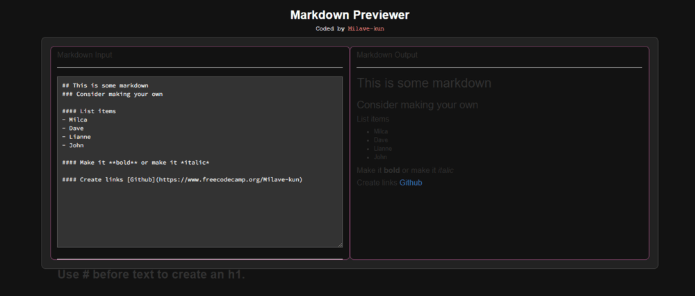 Markdown Previewer